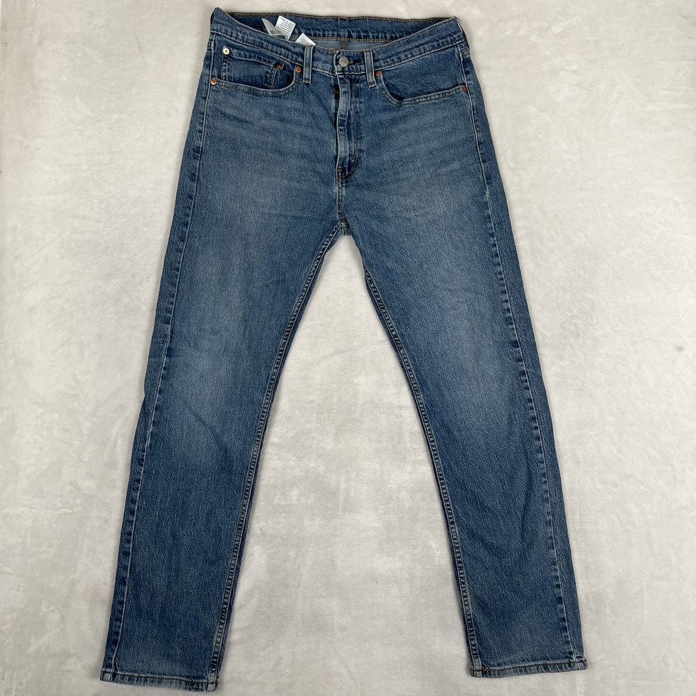 Levi's 505 Jeans Mens 34x32 Blue Regular Straight Stretch Denim Medium Wash